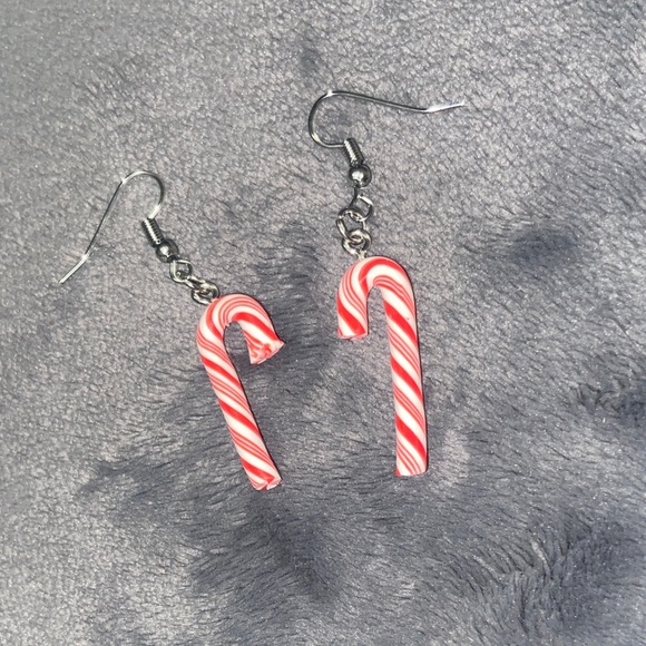 Handmade Jewelry - Candy Cane Dangle Earrings